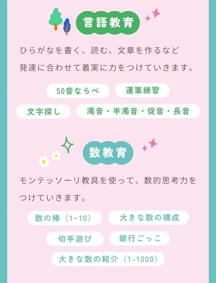 はなクラスの言語教育と数教育